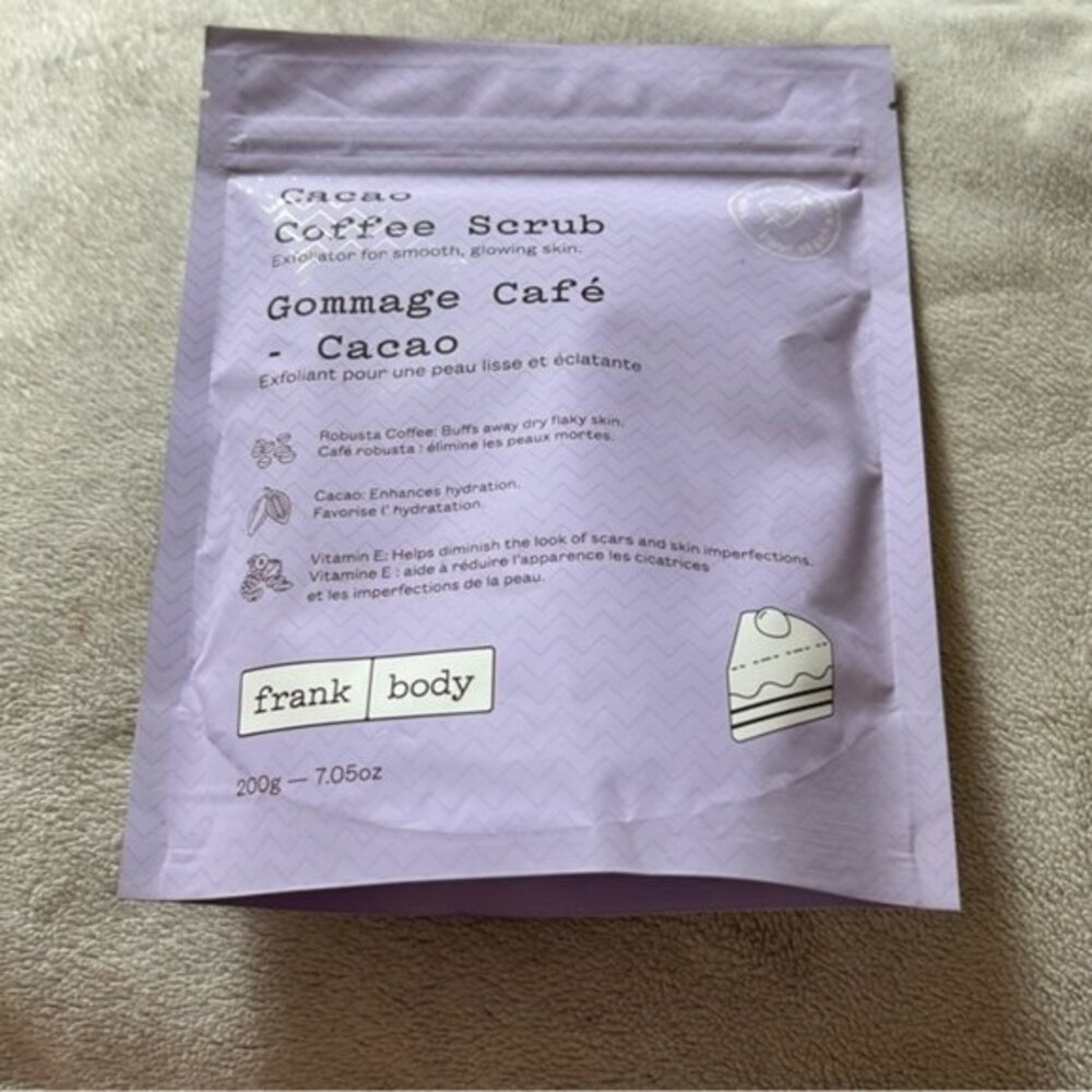 FRANK BODY CACAO COFFEE SCRUB- NEW (Sealed)